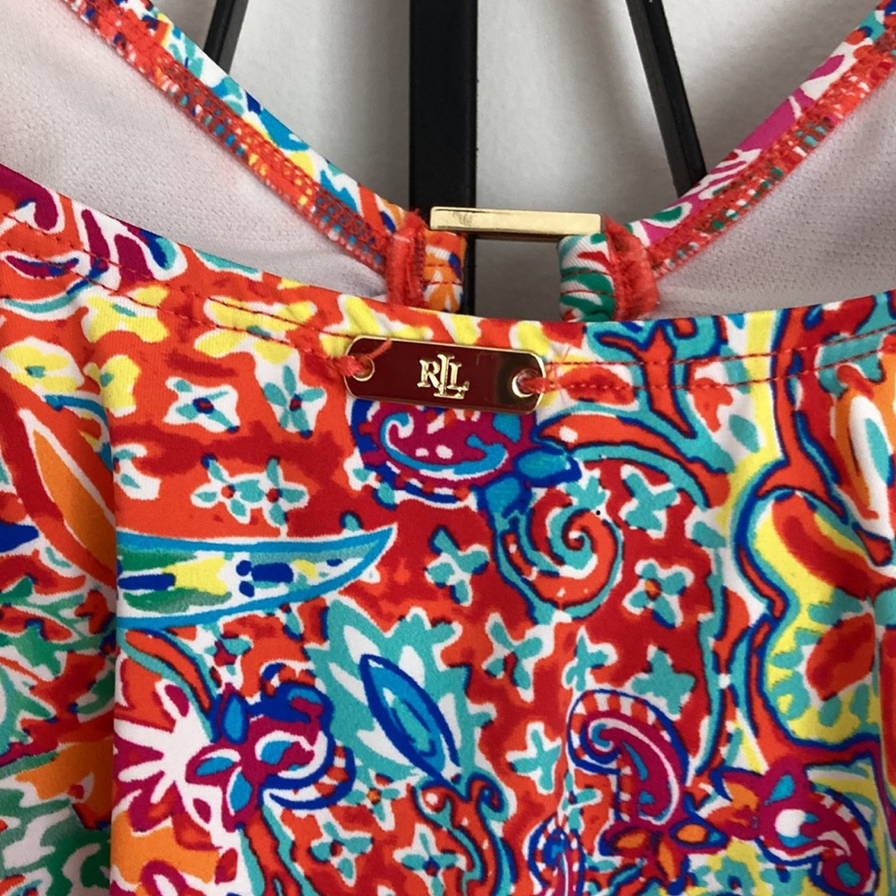 BRAND NEW LAUREN RALPH LAUREN TANKINI size 16 SO COLORFUL! - Picture 6 of 6